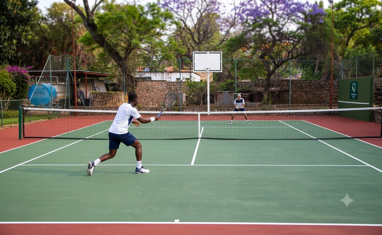 Professional Tennis Court Experience at Lindy's Place